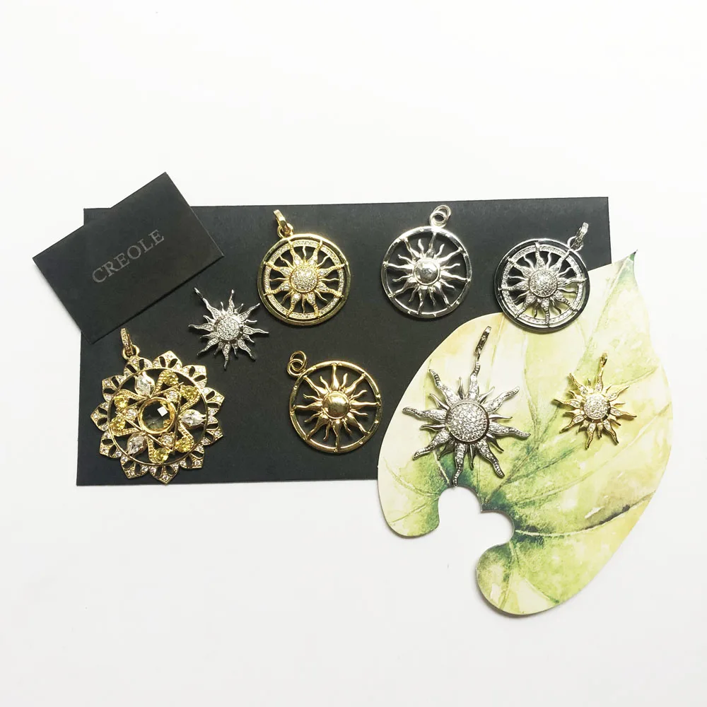 Ожерелье из серебра 2019 пробы с подвеской в виде Золотой солнечной чакры модные