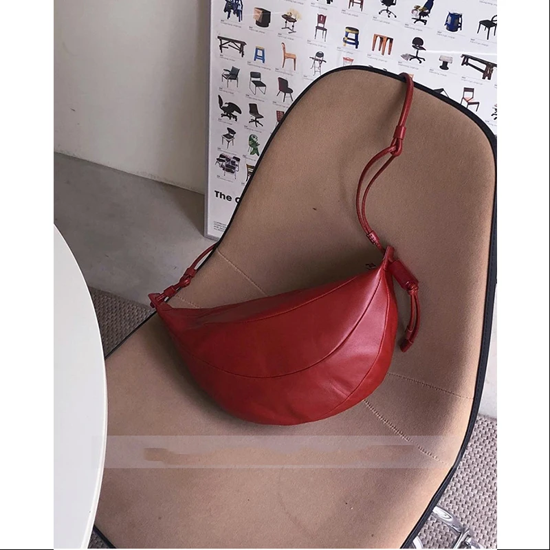 Couro do Plutônio Bolsa de Ombro Crossbody para as Mulheres Bolsas e Bolsa Moda Quente Meninas Feminina Shopper Forma Crescente Mini Carteira 2021