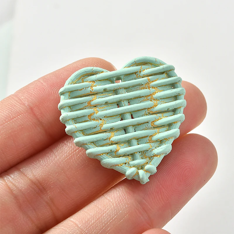 Ручная работа Плетеный эффект смола цвет любви золотой порошок плетеный из