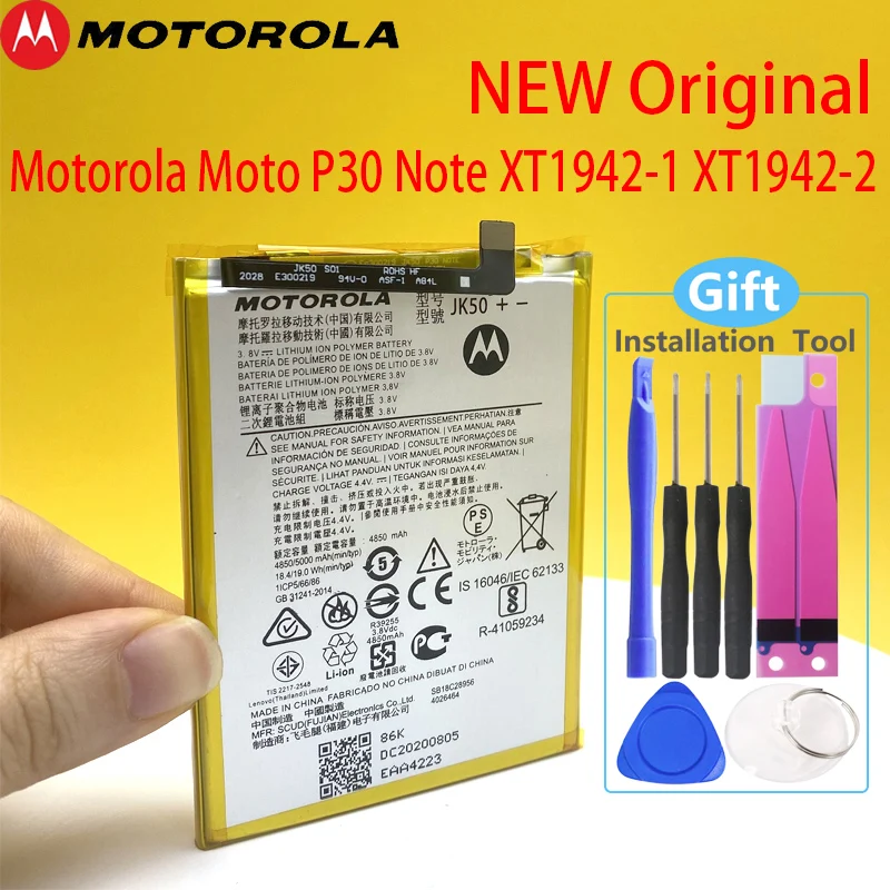 Аккумулятор JK50 для Motorola Moto One Power P30 Note 100% новый аккумулятор 5000 мА · ч телефона XT1942 1