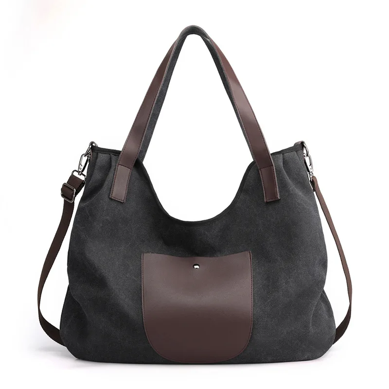 

Large capacity casual art one-shoulder woman bag, retro simple tote canvas bag
