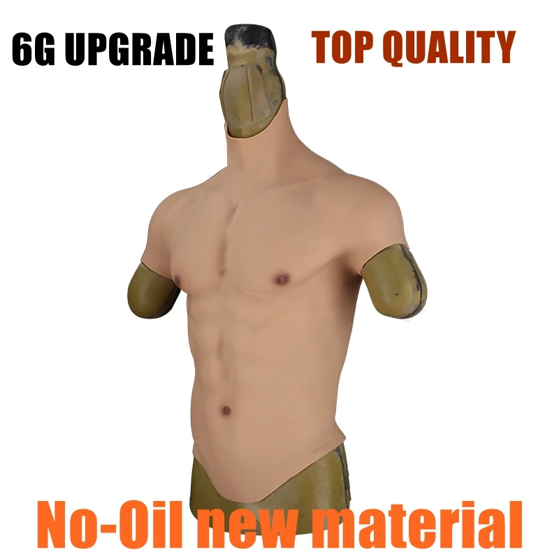 6 г имитации брюшной мышцы костюм силиконовый Грудь для тонкого человека