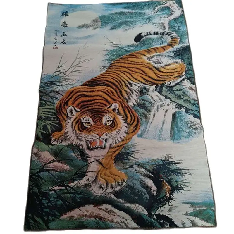 

Domineeringtiger painting antiques collection embroidery painting tapestry paintingliving room decoration