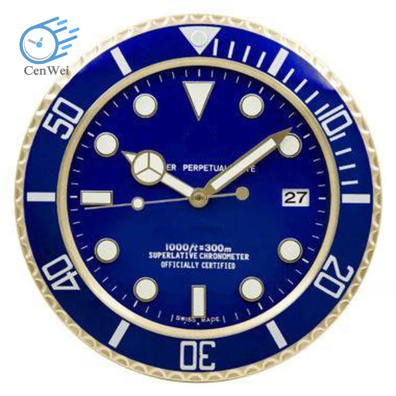 

Super Silent Luxury Wall Clock Metal Modern Design Large Wall Watch Home Stainless Steel Luminous Clock The Date Will Work