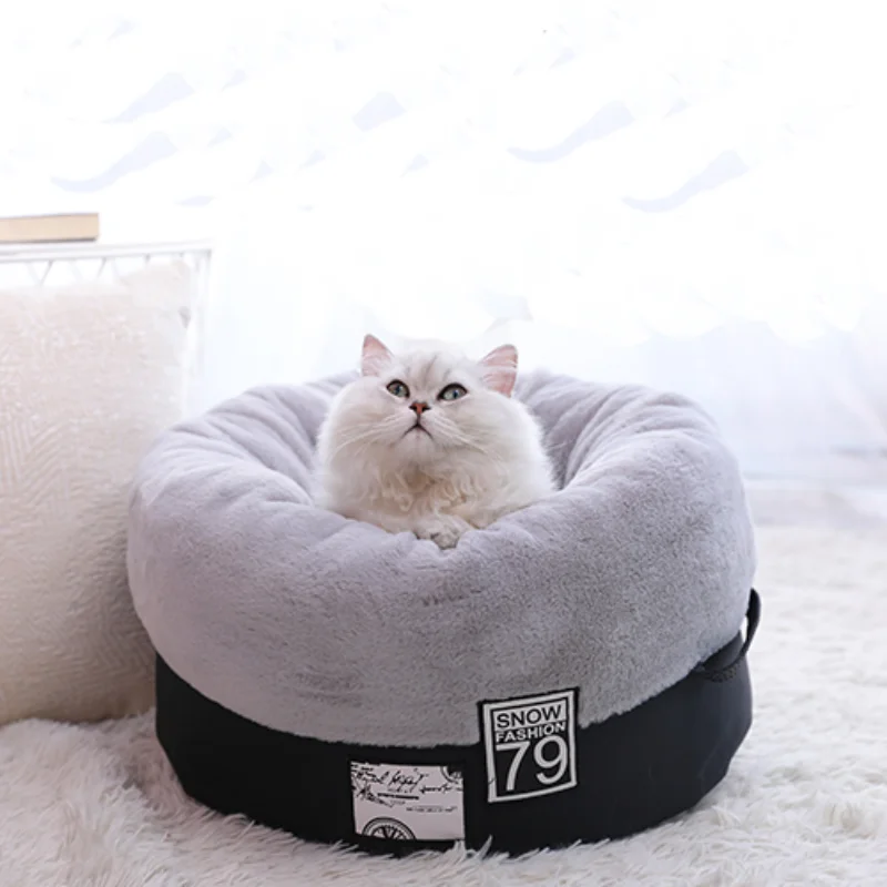 

Кровать для кошек Hoopet, корзина для кошек, собачья кровать, согревающий домик, мягкая кровать для маленьких собак, фотоэлемент для кошек, щенк...