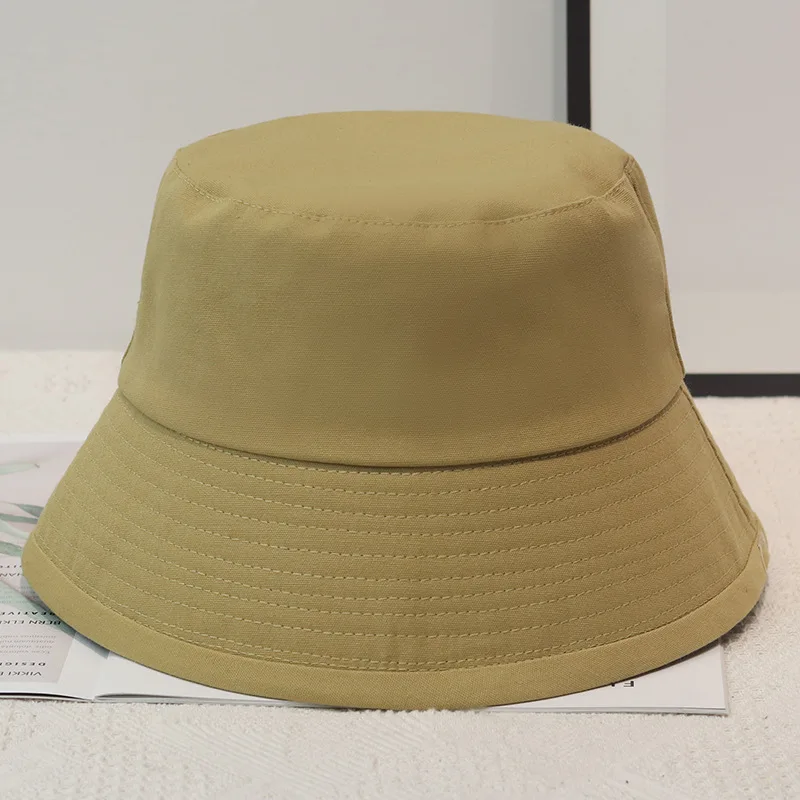 

2021 New Cotton Bucket Hats Women Summer Sunscreen Fashion Sun Protection For Men Pure Color Sunbonnet Fedoras Outdoor Fisherman
