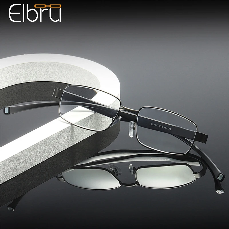 

Elbru Vintage Neck Hanging With Magnet Reading Glasses Portable Metal Frame Presbyopic Eyeglasses Women Men Antifatigue Eyewear