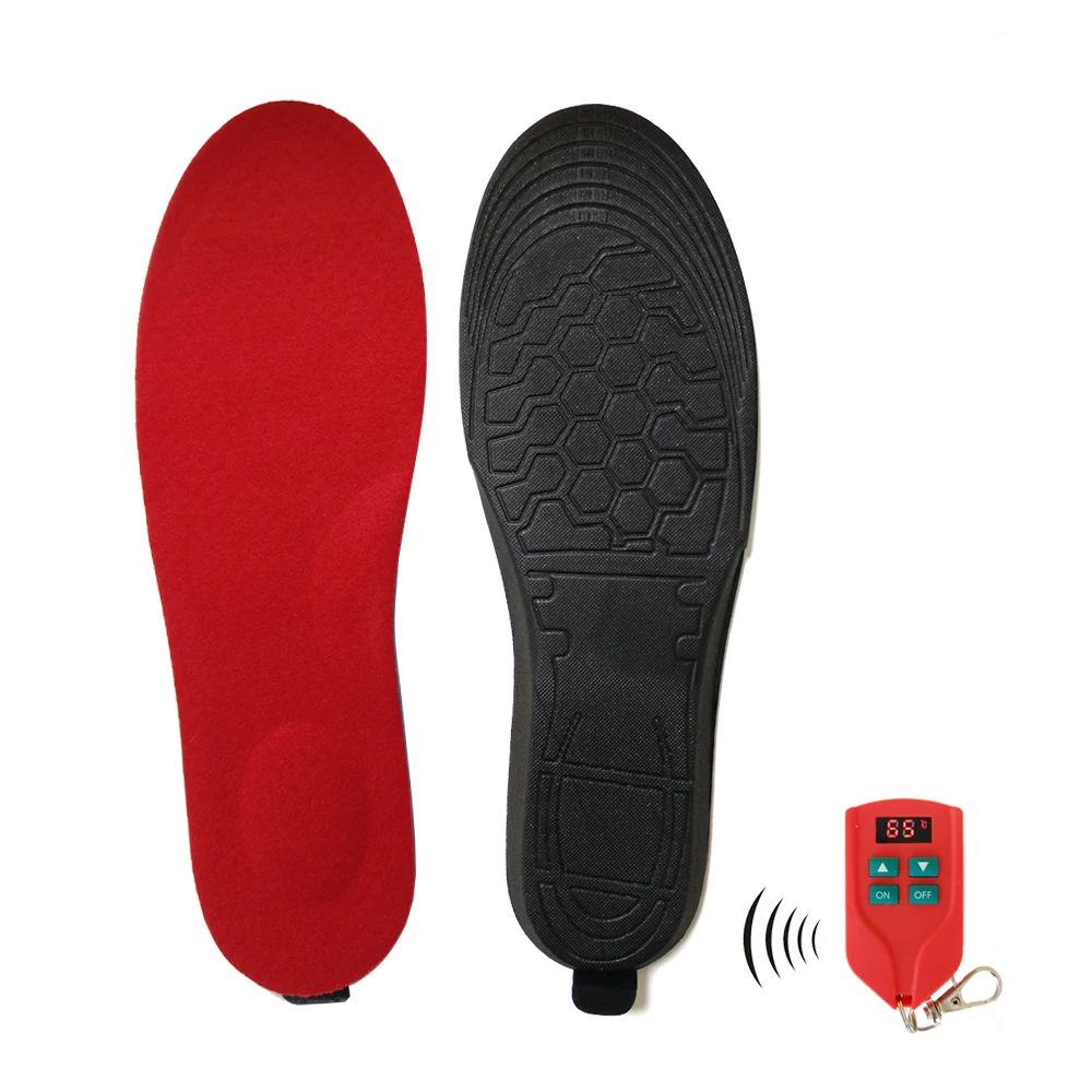 Unisex Electric Heated Insoles For  Winter Outdoor Sports  Warm Wireless Remote Control Heated Insoles Size EUR 35-46#Cut to Fit