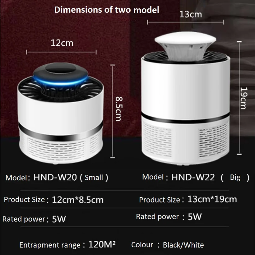 Противомоскитная лампа убийца без шума USB бионисветильник для обжима