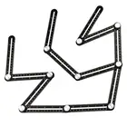 Многоугольная измерительная линейка, 12-слойная линейка из алюминиевого сплава, инструмент для открытия и позиционирования плитки, шаблон для строителей, мастеров