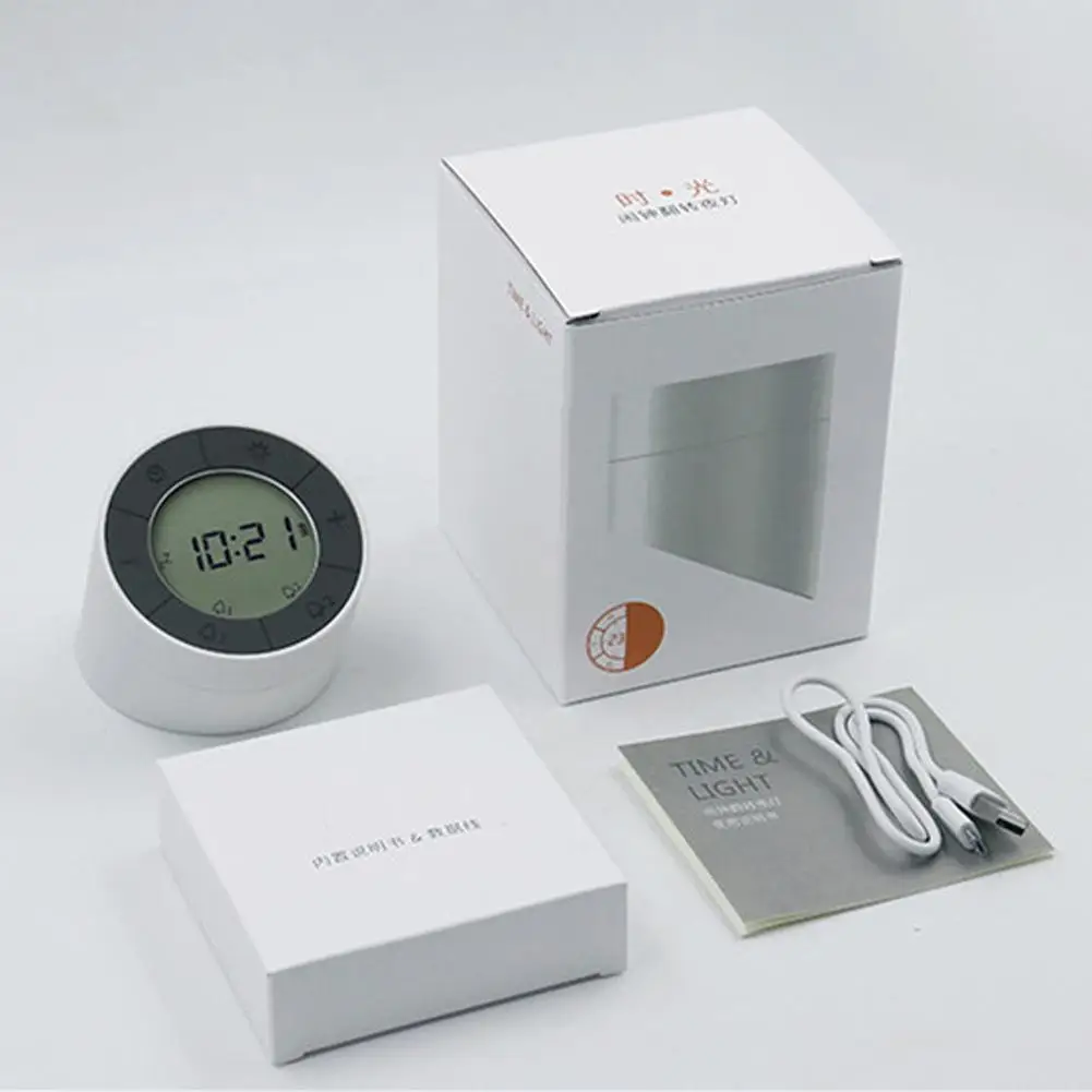

AMYGOJJ Alarm Clock LED Display USB Charging Digital Table Lamp for Bedroom Student Table Watch