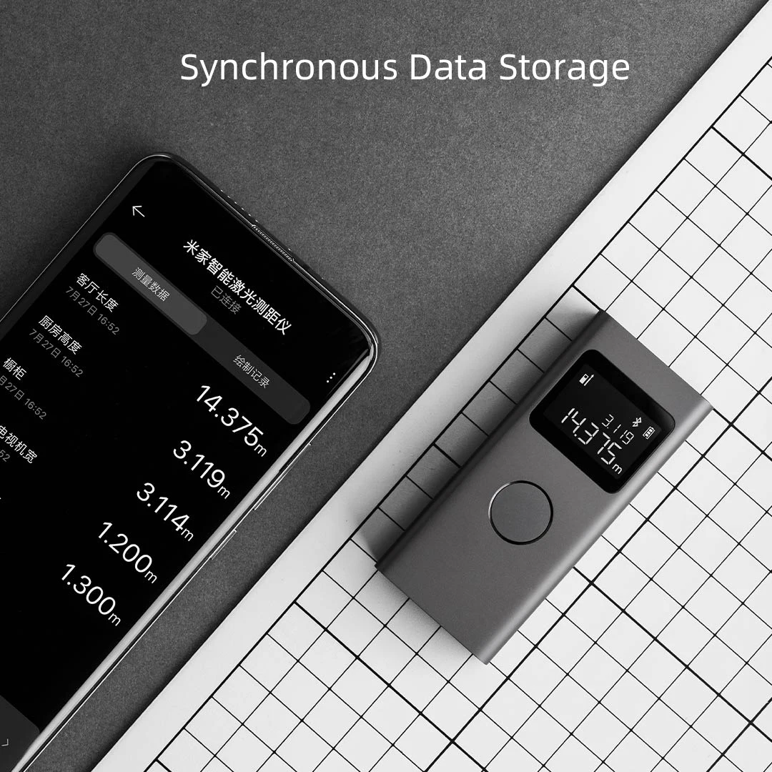 Умный лазерный дальномер Xiaomi Mijia MJJGCJYD001QW с ЖК-дисплеем 3 мм высокая точность