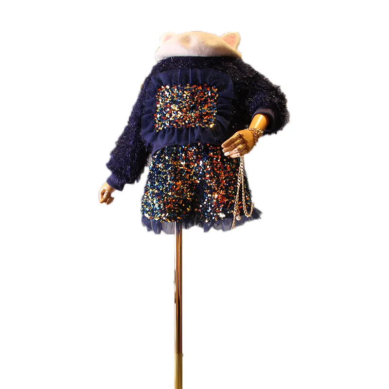 Детская одежда новинка зимы 2019 тяжелая промышленная плюшевая Одежда для девочек