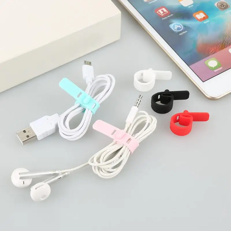 4/1PCS Silicone Cable Winder Organizer High Quality Wire Wrapped Cord Line Storage Holder For iPhone Samsung Earphone MP4 | Электроника