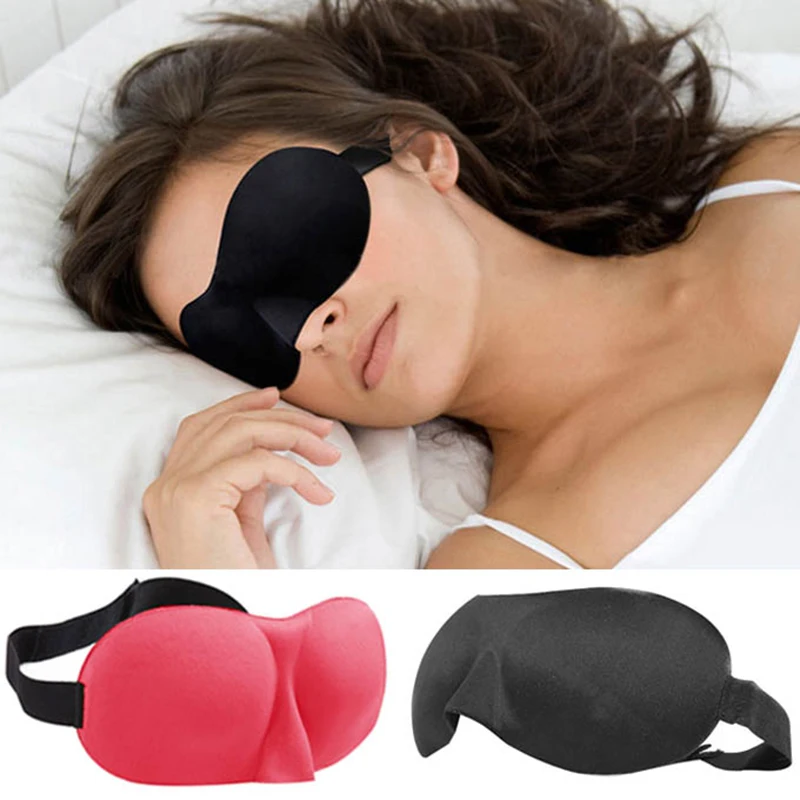 

1Pcs 3D Sleep Mask Natural Black Sleeping Eye Mask Eyeshade Cover Shade Unisex Eye Patch Soft Portable Blindfold Travel Eyepatch