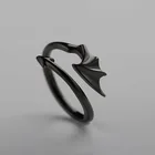 2021 Хэллоуин панк черные крылья круто кольца для мужчин и женщин Открытие гранж готика эмо эстетическое Винтажное кольцо девушки подростки ювелирные изделия
