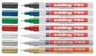 Спиртоустойчивый высокотемпературный маркер Edding 780, металлическая пластина 0,8 мм, 1 шт.