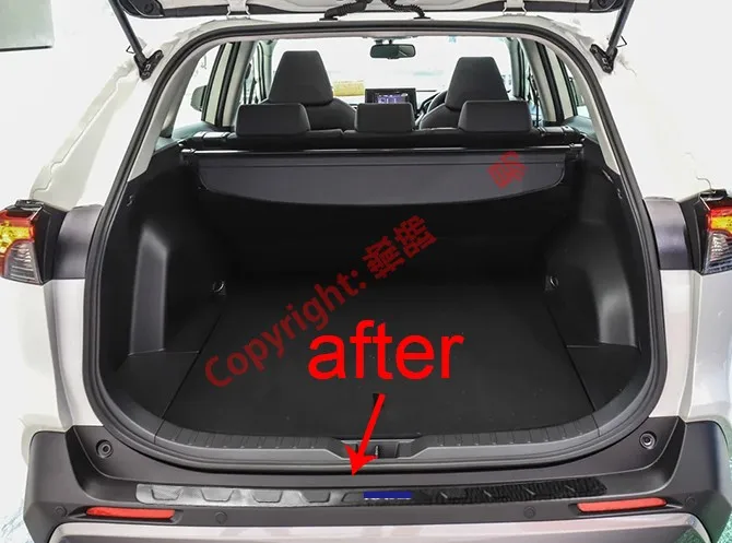 Защитная накладка на задний бампер из углеродного волокна для Toyota Rav4 2019 2020 |