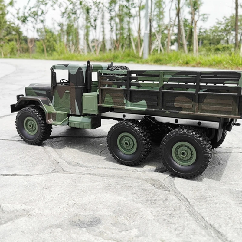 

2.4G Wireless Remote Controller 1:16 Scale Military Truck Six-wheel Drive 6WD Off-road Vehicle RC Rock Crawler Car with