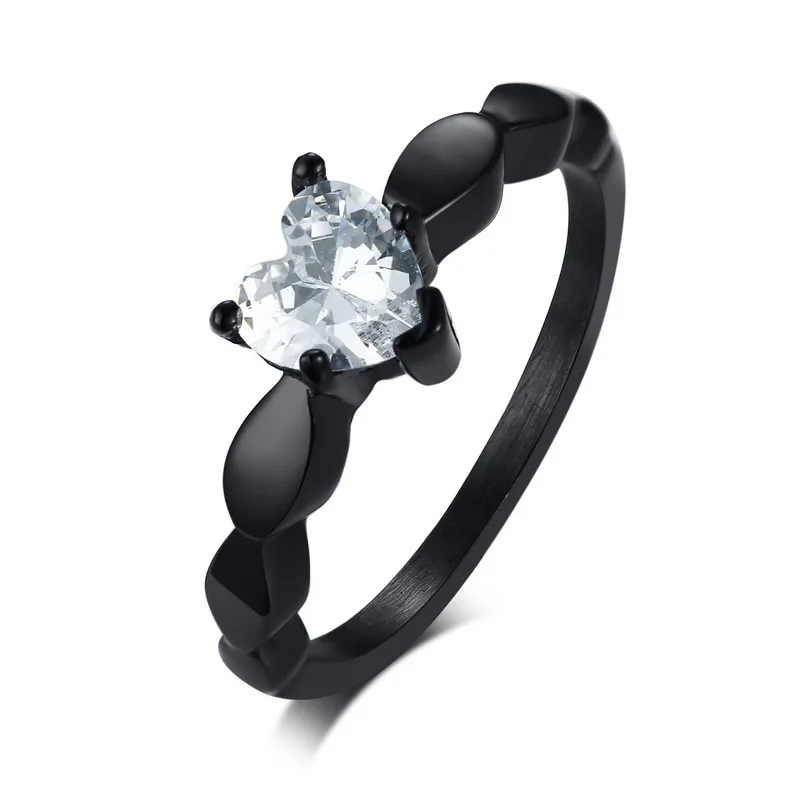 

Luxury Black Rings For Women Beautiful Pretty Ladies Ring Jewelry Accessories Fashion AAA Zircon Rings For Girls