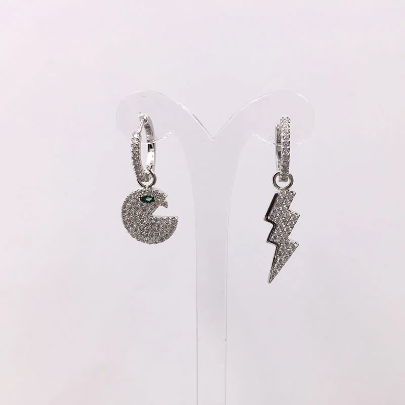 Серьги гвоздики с молнией в стиле ретро 2019|Серьги-подвески| |