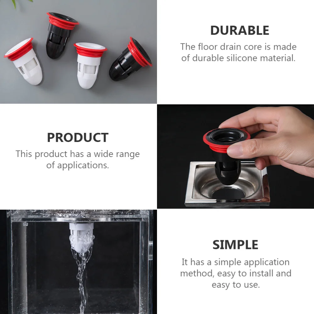 

2Pcs Floor Drain Cores Sewer Odor-resistant Leak Cores Deodorant Floor Drainer