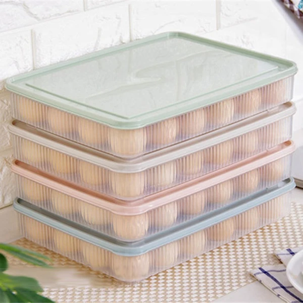 Пластиковый контейнер для яиц кухонный ящик хранения 24 ячейки штабелируемые