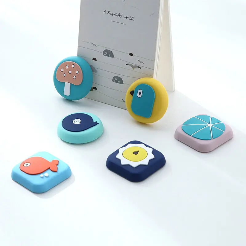 1 шт. силиконовая самоклеящаяся резиновая накладка на дверь в виде птицы улитки