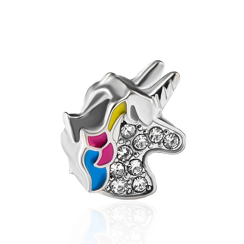 Милый кулон в виде единорога мателовые бусины Модный Оригинальный браслет для