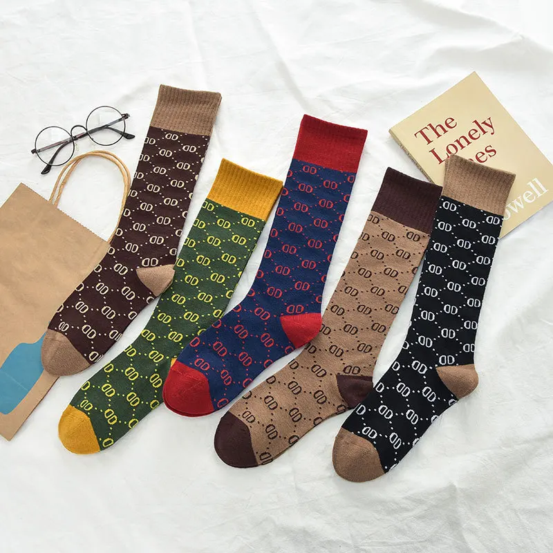 

Korean version of the tube socks calf socks long tube socks female Korean version ins trend Harajuku style