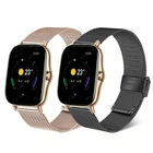 20 мм сетка Миланский Браслет для девочек; Мини-юбка для Xiaomi Huami Amazfit Bip U S Lite, с металлическим элементом стильные женские Браслет fitbit заряд GTS 1 2 2e 2 мини GTR 42 мм Поп часы