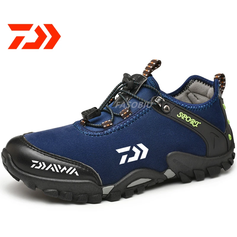 

2021 New Men Hiking Fishing Shoes Anti-skid Mountain Climbing Boots Outdoor Athletic Breathable Waterproof Fishing Shoes