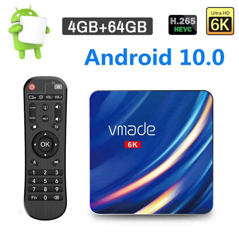Смарт ТВ приставка 2020 X96 MAX Android 10 0 H616 четырехъядерный 16 ГБ 32 64 Гб Поддержка 6K 1080P H.265