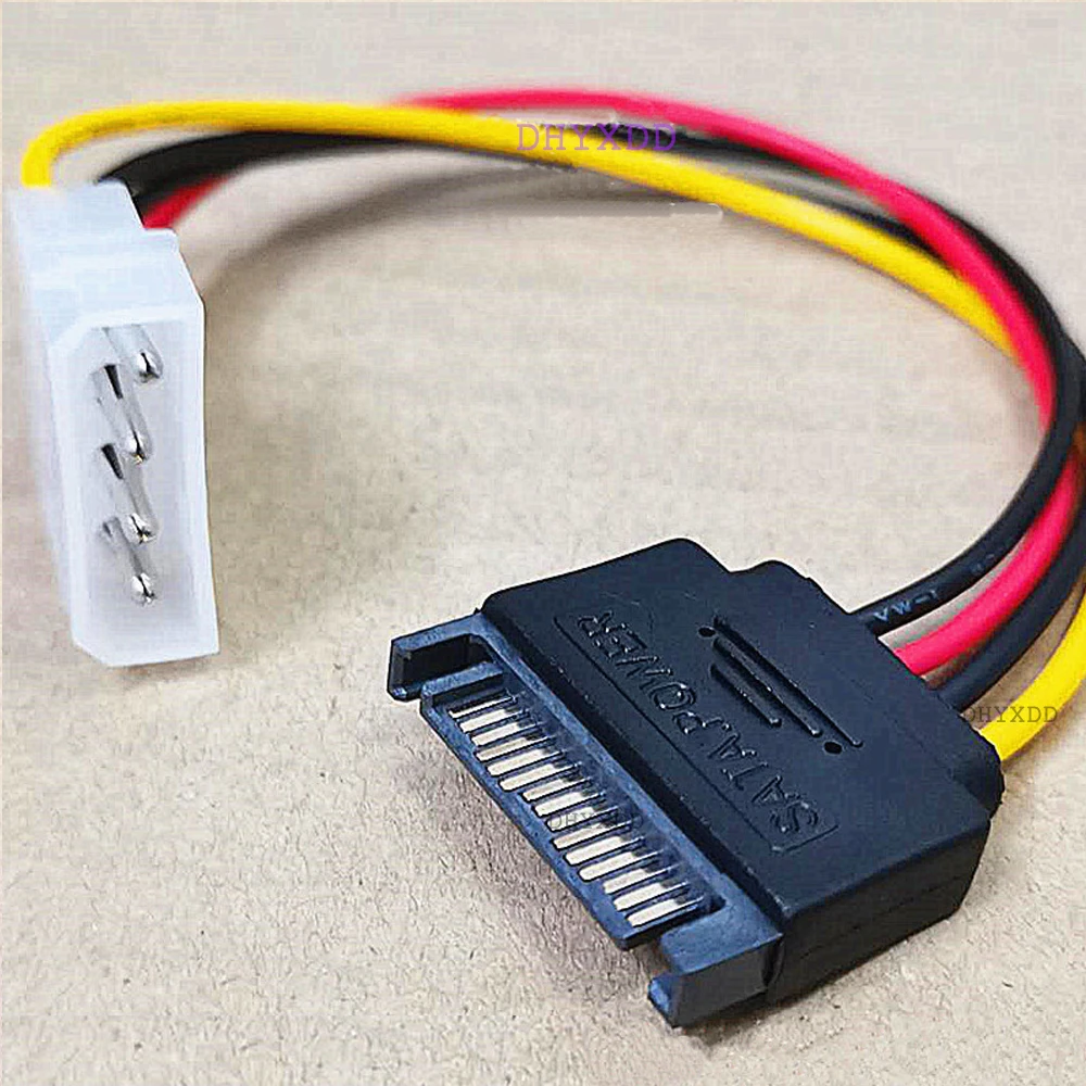 SATA 15 pin папа к 4 FDD флоппи адаптер для жесткого диска кабели питания шнур провод