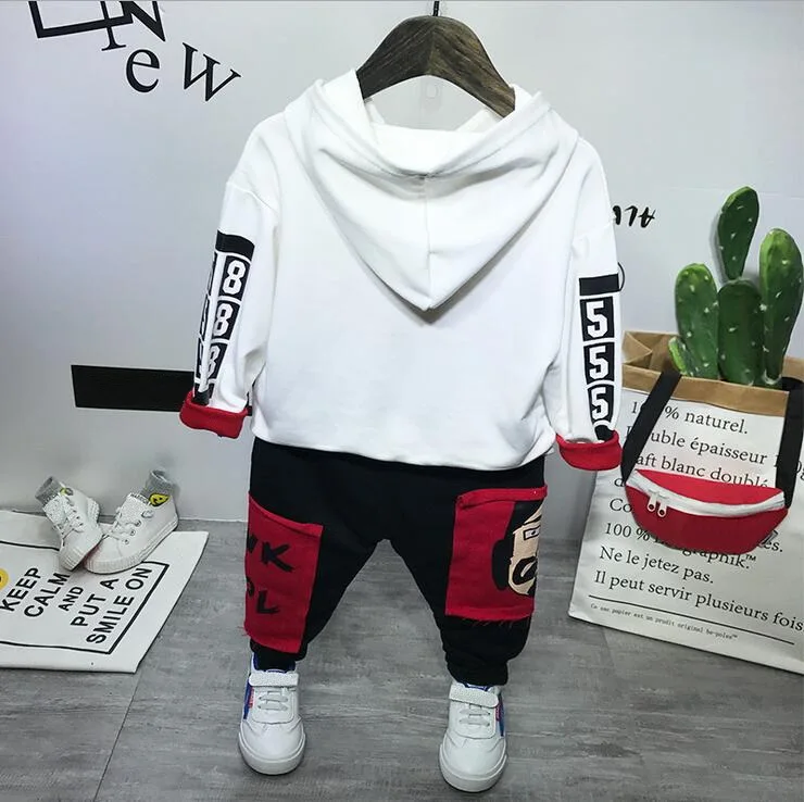 Детский хлопковый комплект из толстовки и брюк на возраст 2-8 лет |