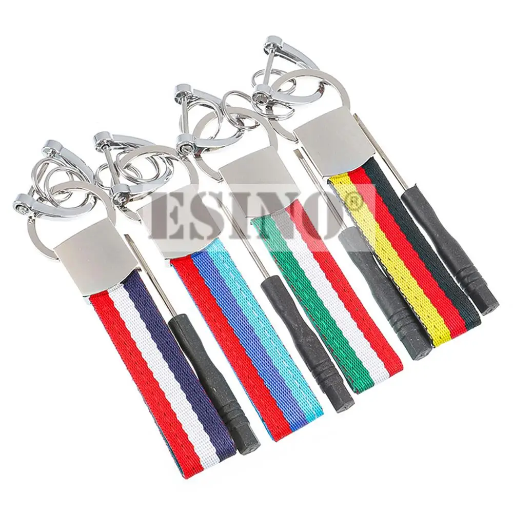 New Fashion Design Creative Car Accessory 3D Metal Zinc Alloy Webbing Key Chain Ring For M France Germany Italy | Автомобили и