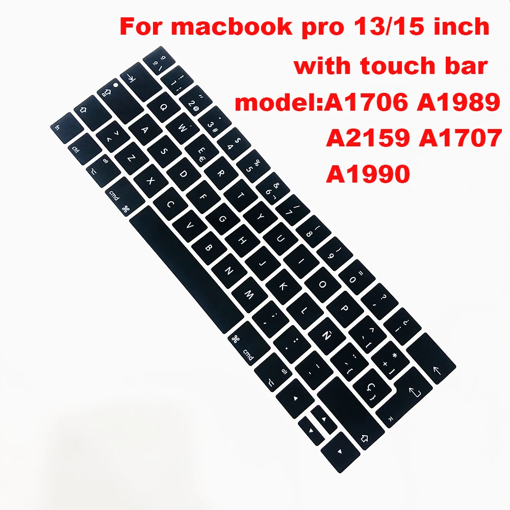 Spanish EU-Enter EU-Key Keyboard Cover Protector for Macbook Pro 13Air 11 12 15 touch bar A1706/A1466/A1707/A1990/A2159/A1932