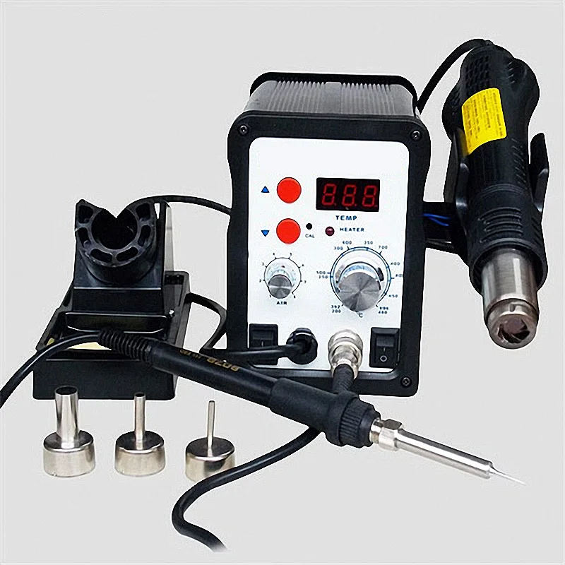 2 in 1 Digital Display Hot Air Gun Soldering Iron Desoldering Station DKT-878AD