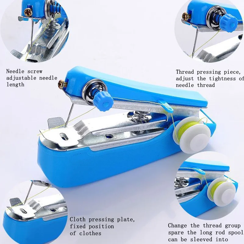 Мини Швейные машины ручная швейная ткань удобный Электрический стежка рукоделие
