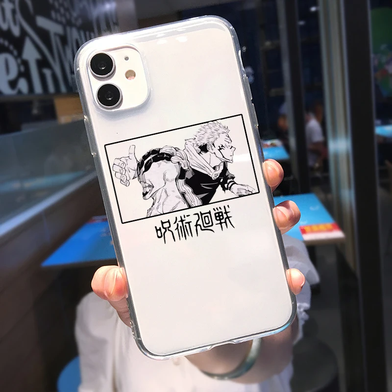 

Jujutsu Kaisen Anime for IPhone 11 12 X XR XS Pro MAX SE2020 6 6S 7 8 Plus for IPhone 12 Mini Silicone Clear Phone Shell Case