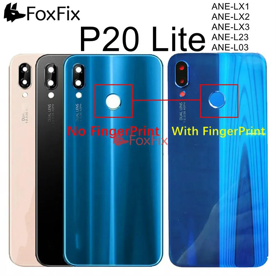 Задняя стеклянная крышка для Huawei P20 Lite аккумулятора Дверная панель задняя