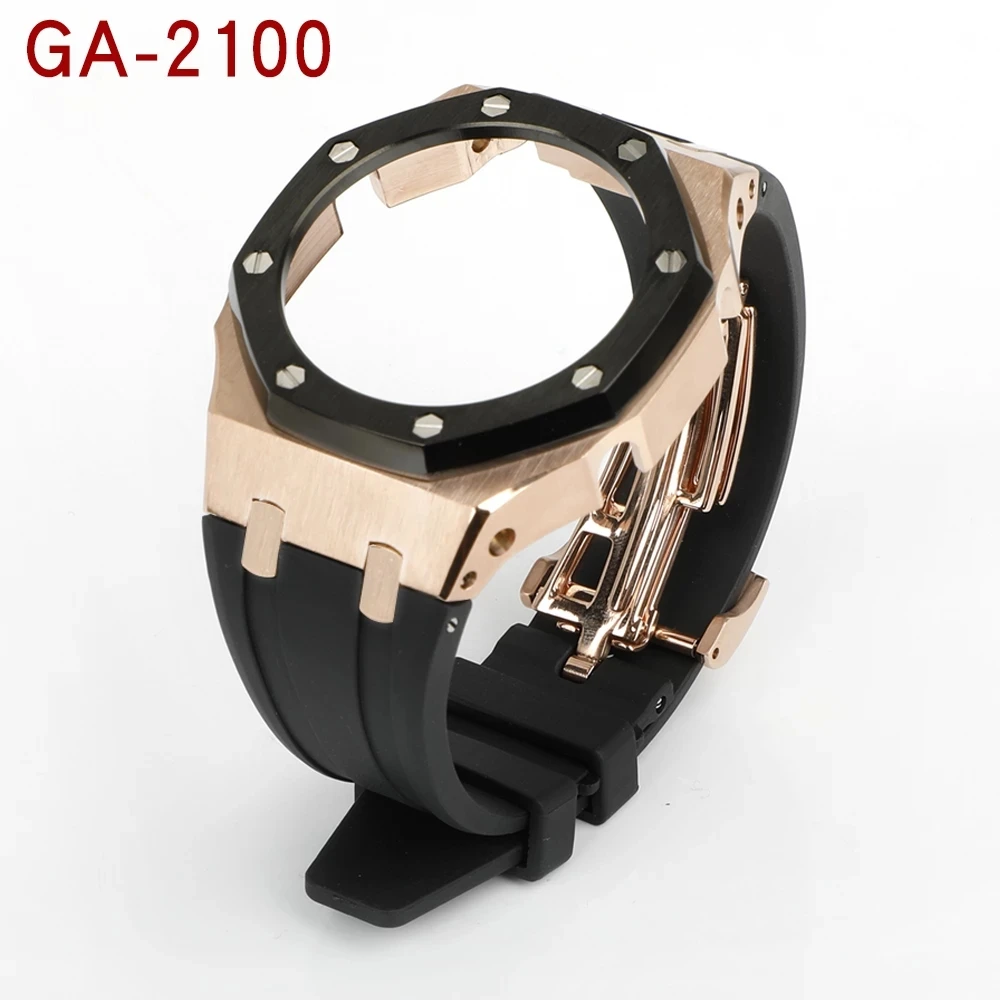 

Gen3 modified parts for GA-2100 GA2110 third rubber strap and metal case 316 stainless steel bezel strap GA2100 wholesale