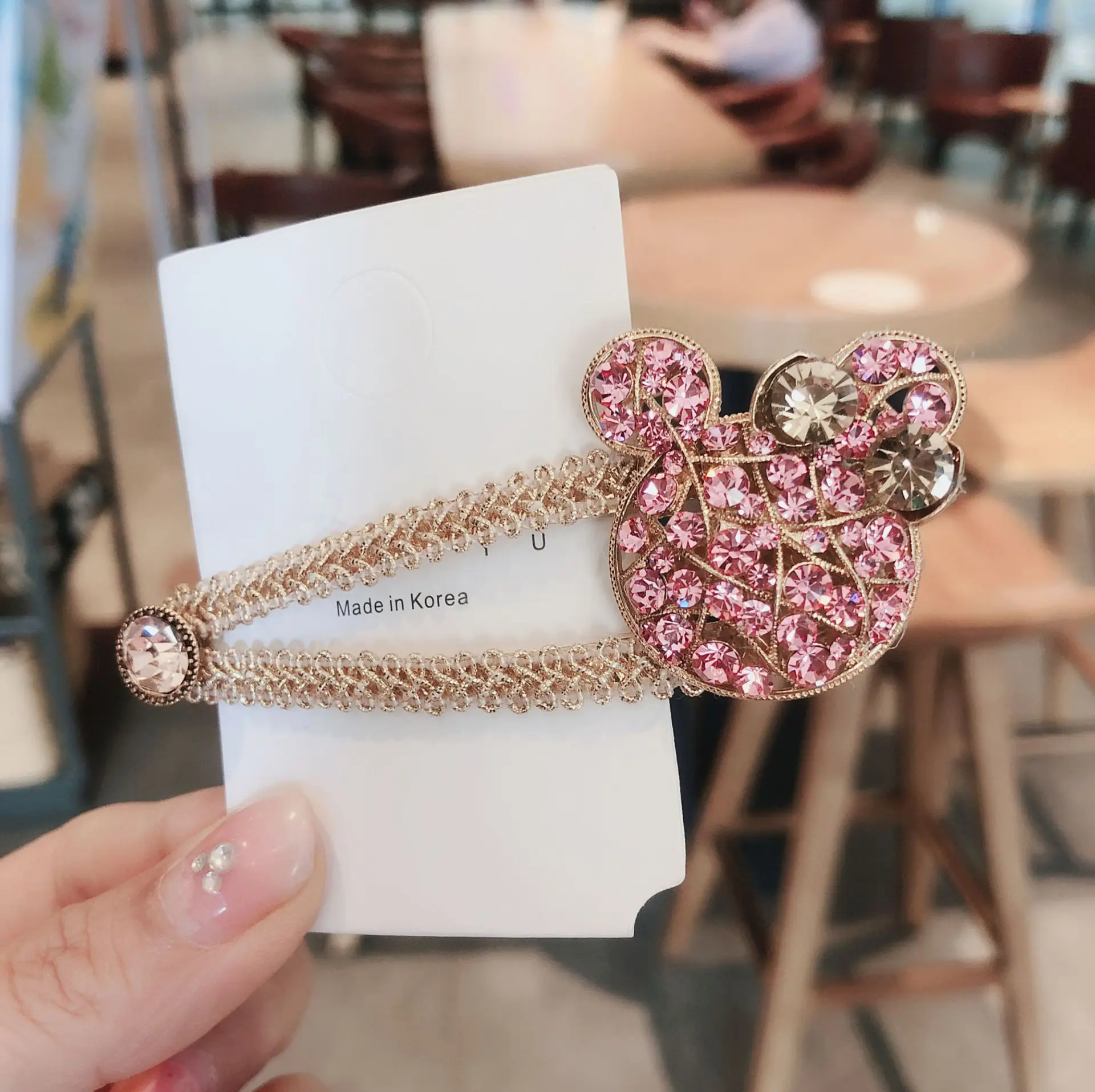 Новинка заколка для волос в виде Микки из мультфильма Disney элегантная корейском