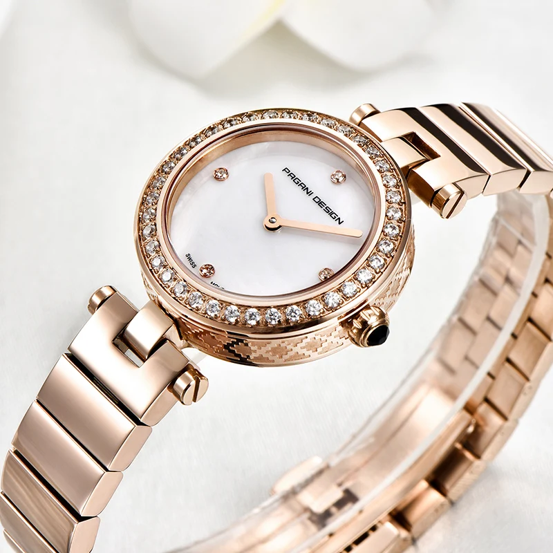 Женские наручные часы PAGANI Роскошные Кварцевые с золотым и водонепроницаемым