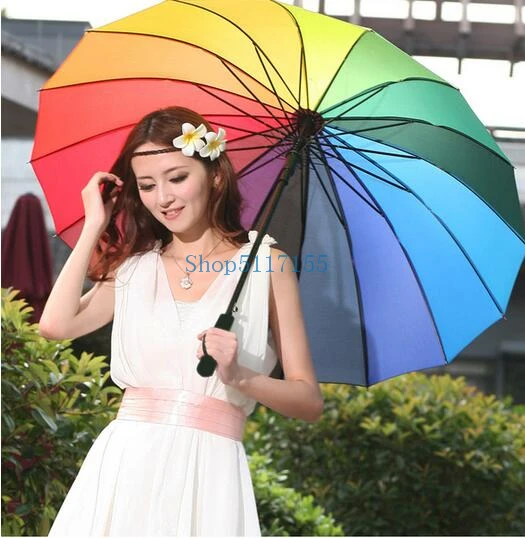 Miglior Paraguas Large 16k Super Windproof Umbrella Sun Rainbow Reliable Quality
