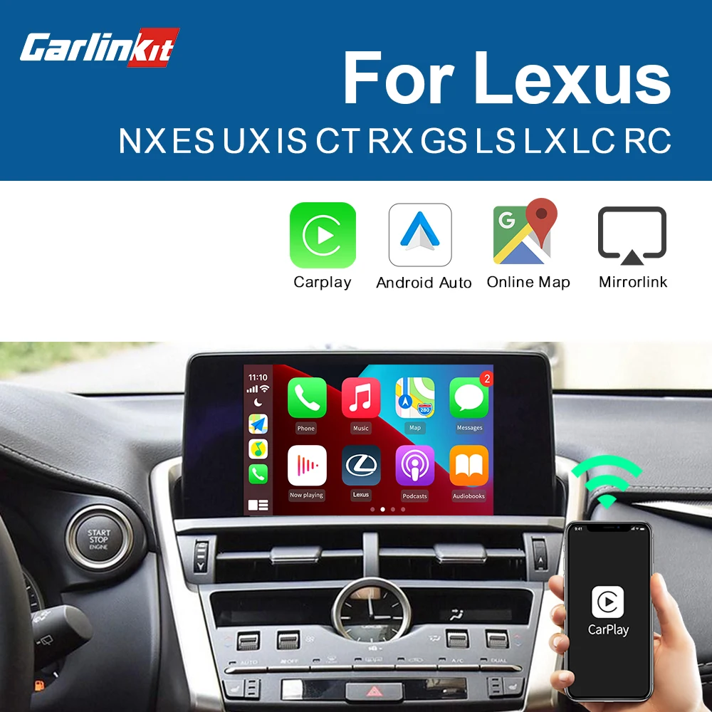 Декодер Carlinkit 2 0 для Lexus GS LS ES IS UX LX RC RX NX CT LC Apple CarPlay/Android автомобильная навигация