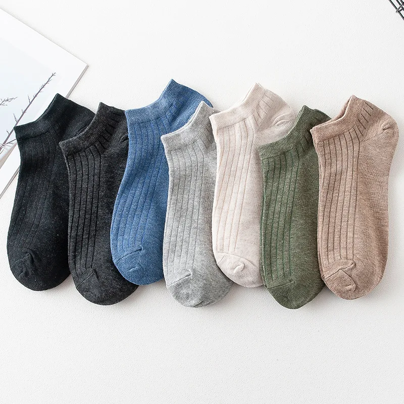 

3 Pairs=6 Pieces/Lot Cotton Men Boat Socks Solid White Black Breathable Sports Ankle Socks Comfortable TJ3022