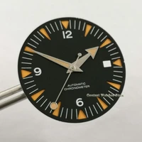 31mm black watch dial with luminous hands fit nh35 eta 2824 2836 miyota 8215 821a dg2813 automatic movement