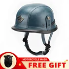 Новый немецкий мотоциклетный полушлем времен Второй мировой войны в винтажном стиле велосипедный Ретро пилот с открытым лицом мотоциклетный шлем