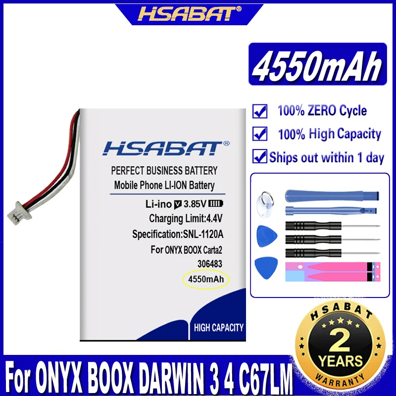 Аккумулятор 4550 мАч для ONYX BOOX DARWIN 3 4 C67LM электронная книга Carta2 C67ML C63ML T76ML T76SML C65ML C65HD